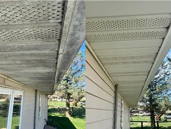 Pressure washing Before and After