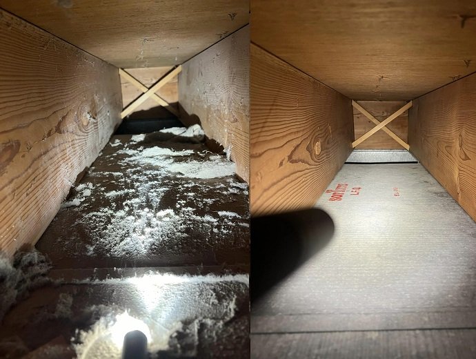 Duct Cleaning Iowa Before and After picture